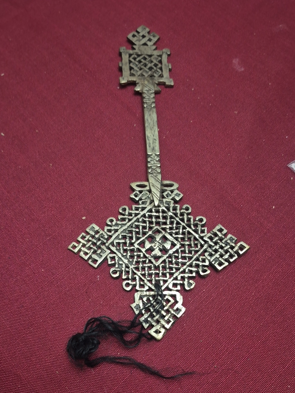 Handcrafted Brass Ethnic Wall Accent - Brass Ornamental Key